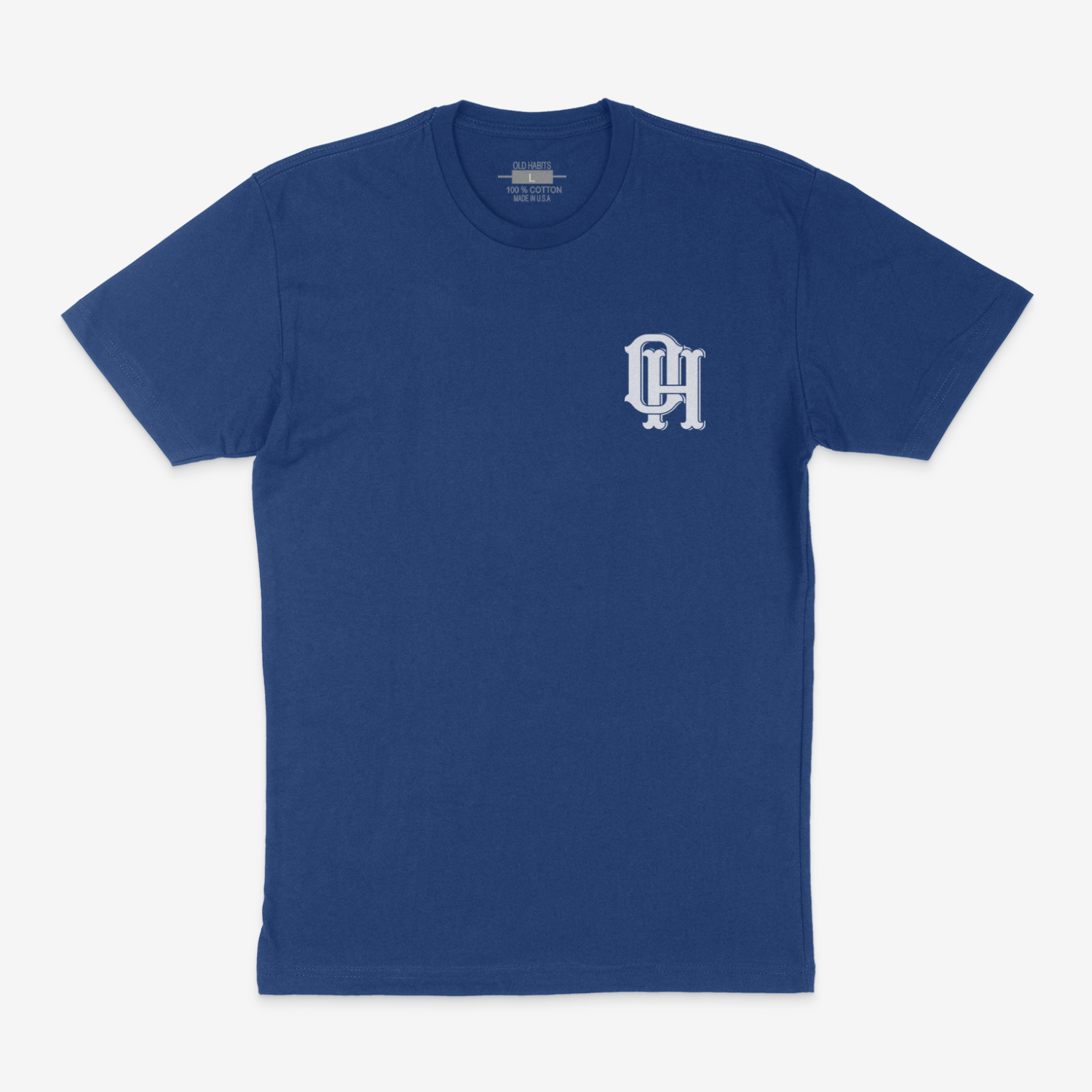 Olde English Tee (Royal Blue) – Old Habits LLC